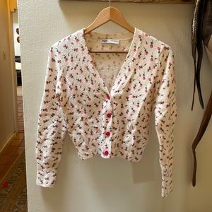Zara Rosebud Stretchy Cardigan